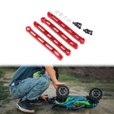 Maxbell 4x Metal Chassis Fixing Rod RC Car Metal Upgrade for 1:12 RC Crawler Car DIY Red
