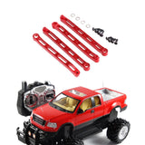 Maxbell 4x Metal Chassis Fixing Rod RC Car Metal Upgrade for 1:12 RC Crawler Car DIY Red