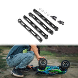 Maxbell 4x Metal Chassis Fixing Rod RC Car Metal Upgrade for 1:12 RC Crawler Car DIY Black