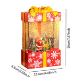 Maxbell Musical Snowglobe Gift Box Christmas Music Box for Living Room Cafes Holiday Santa deer
