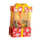 Maxbell Musical Snowglobe Gift Box Christmas Music Box for Living Room Cafes Holiday Santa deer