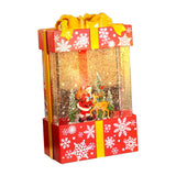 Maxbell Musical Snowglobe Gift Box Christmas Music Box for Living Room Cafes Holiday Santa deer