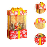 Maxbell Musical Snowglobe Gift Box Christmas Music Box for Living Room Cafes Holiday Santa deer