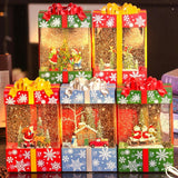 Maxbell Musical Snowglobe Gift Box Christmas Music Box for Living Room Cafes Holiday Santa deer