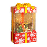 Maxbell Musical Snowglobe Gift Box Christmas Music Box for Living Room Cafes Holiday Elk pulling the cart