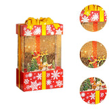 Maxbell Musical Snowglobe Gift Box Christmas Music Box for Living Room Cafes Holiday Elk pulling the cart
