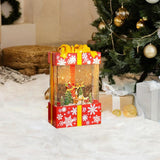 Maxbell Musical Snowglobe Gift Box Christmas Music Box for Living Room Cafes Holiday Elk pulling the cart