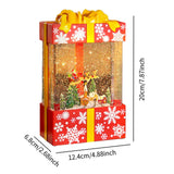 Maxbell Musical Snowglobe Gift Box Christmas Music Box for Living Room Cafes Holiday Elk pulling the cart