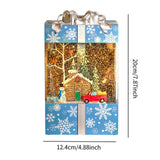 Maxbell Musical Snowglobe Gift Box Christmas Music Box for Living Room Cafes Holiday Snowman house