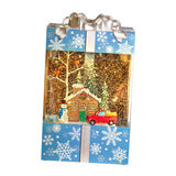 Maxbell Musical Snowglobe Gift Box Christmas Music Box for Living Room Cafes Holiday Snowman house