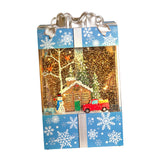 Maxbell Musical Snowglobe Gift Box Christmas Music Box for Living Room Cafes Holiday Snowman house