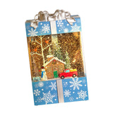 Maxbell Musical Snowglobe Gift Box Christmas Music Box for Living Room Cafes Holiday Snowman house