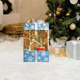 Maxbell Musical Snowglobe Gift Box Christmas Music Box for Living Room Cafes Holiday Snowman house
