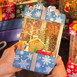 Maxbell Musical Snowglobe Gift Box Christmas Music Box for Living Room Cafes Holiday Snowman house