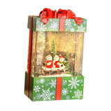 Maxbell Musical Snowglobe Gift Box Christmas Music Box for Living Room Cafes Holiday Three snowmen