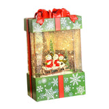 Maxbell Musical Snowglobe Gift Box Christmas Music Box for Living Room Cafes Holiday Three snowmen