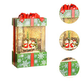 Maxbell Musical Snowglobe Gift Box Christmas Music Box for Living Room Cafes Holiday Three snowmen
