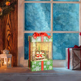 Maxbell Musical Snowglobe Gift Box Christmas Music Box for Living Room Cafes Holiday Three snowmen