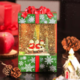 Maxbell Musical Snowglobe Gift Box Christmas Music Box for Living Room Cafes Holiday Three snowmen