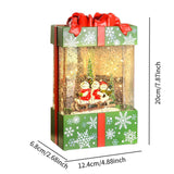 Maxbell Musical Snowglobe Gift Box Christmas Music Box for Living Room Cafes Holiday Three snowmen