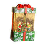 Maxbell Musical Snowglobe Gift Box Christmas Music Box for Living Room Cafes Holiday Children and tree