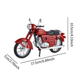 Maxbell 1:10 Collection Decor Artwork Metal Motorcycle Model for Dad Men Living Room red