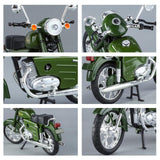 Maxbell 1:10 Collection Decor Artwork Metal Motorcycle Model for Dad Men Living Room green