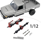 Maxbell RC Front Rear Axle Upgrade Part RC Car Part for LC79 1/12 Scale RC Hobby Car black
