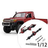 Maxbell RC Front Rear Axle Upgrade Part RC Car Part for LC79 1/12 Scale RC Hobby Car black