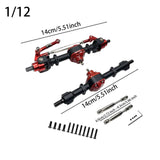 Maxbell RC Front Rear Axle Upgrade Part RC Car Part for LC79 1/12 Scale RC Hobby Car black