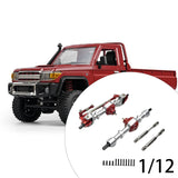 Maxbell RC Front Rear Axle Upgrade Part RC Car Part for LC79 1/12 Scale RC Hobby Car argent