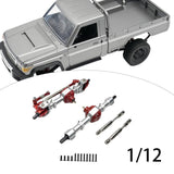 Maxbell RC Front Rear Axle Upgrade Part RC Car Part for LC79 1/12 Scale RC Hobby Car argent