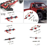 Maxbell RC Metal Axle Replacement RC Car Accessory for MN78 1/12 RC Car Modification black front axle