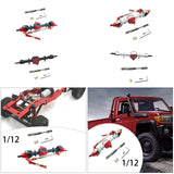 Maxbell RC Metal Axle Replacement RC Car Accessory for MN78 1/12 RC Car Modification black front axle