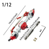 Maxbell RC Metal Axle Replacement RC Car Accessory for MN78 1/12 RC Car Modification argent front axle