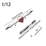 Maxbell RC Metal Axle Replacement RC Car Accessory for MN78 1/12 RC Car Modification argent rear axle