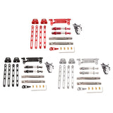 Maxbell RC Metal Shock Absorber DIY RC Car Pull Rod Kits for MN82 MN78 1:12 Scale RC red