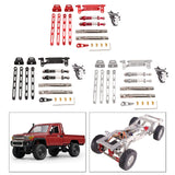 Maxbell RC Metal Shock Absorber DIY RC Car Pull Rod Kits for MN82 MN78 1:12 Scale RC red