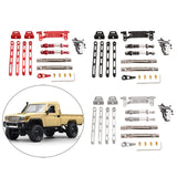 Maxbell RC Metal Shock Absorber DIY RC Car Pull Rod Kits for MN82 MN78 1:12 Scale RC red
