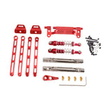 Maxbell RC Metal Shock Absorber DIY RC Car Pull Rod Kits for MN82 MN78 1:12 Scale RC red