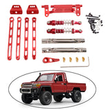 Maxbell RC Metal Shock Absorber DIY RC Car Pull Rod Kits for MN82 MN78 1:12 Scale RC red