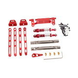 Maxbell RC Metal Shock Absorber DIY RC Car Pull Rod Kits for MN82 MN78 1:12 Scale RC red