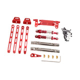 Maxbell RC Metal Shock Absorber DIY RC Car Pull Rod Kits for MN82 MN78 1:12 Scale RC red