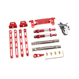 Maxbell RC Metal Shock Absorber DIY RC Car Pull Rod Kits for MN82 MN78 1:12 Scale RC red
