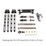 Maxbell RC Metal Shock Absorber DIY RC Car Pull Rod Kits for MN82 MN78 1:12 Scale RC black