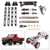 Maxbell RC Metal Shock Absorber DIY RC Car Pull Rod Kits for MN82 MN78 1:12 Scale RC black
