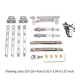 Maxbell RC Metal Shock Absorber DIY RC Car Pull Rod Kits for MN82 MN78 1:12 Scale RC silver