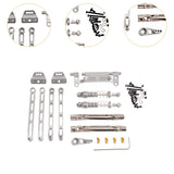 Maxbell RC Metal Shock Absorber DIY RC Car Pull Rod Kits for MN82 MN78 1:12 Scale RC silver