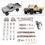 Maxbell RC Metal Shock Absorber DIY RC Car Pull Rod Kits for MN82 MN78 1:12 Scale RC silver
