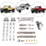 Maxbell RC Metal Shock Absorber DIY RC Car Pull Rod Kits for MN82 MN78 1:12 Scale RC silver